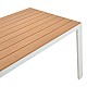 Τραπέζι Nares Pakoworld Αλουμίνιο Λευκό-Plywood Φυσικό 180X90X72.5Εκ Τραπέζι Nares Pakoworld Αλουμίνιο Λευκό-Plywood Φυσικό 180X90X72.5Εκ