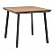 Τραπέζι Synergy Pakoworld Αλουμίνιο Ανθρακί-Plywood Φυσικό 80X80X74Εκ