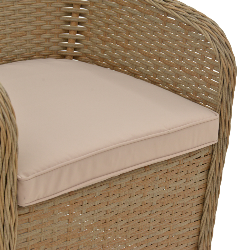 Πολυθρόνα Κήπου Hadrian Pakoworld Rattan Καφέ- Textilene Μπεζ 57X70X85Εκ Πολυθρόνα Κήπου Hadrian Pakoworld Rattan Καφέ- Textilene Μπεζ 57X70X85Εκ