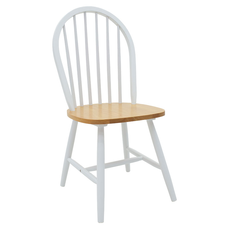 Καρέκλα Adalyn Pakoworld Ξύλο Φυσικό-Λευκό Πόδι