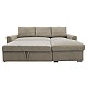 Γωνιακός Καναπές-Κρεβάτι Αριστερή Γωνία Belle Pakoworld Μπεζ 236X164X88Εκ