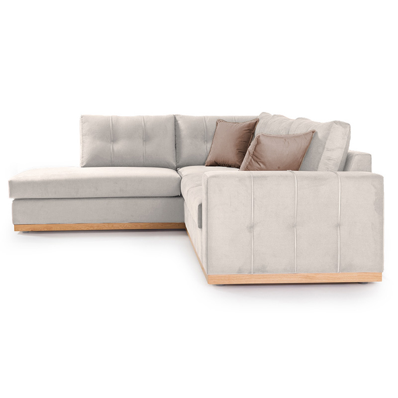 Γωνιακός Καναπές Δεξιά Γωνία Boston Pakoworld Ύφασμα Cream-Mocha 280X225X90Εκ Γωνιακός Καναπές Δεξιά Γωνία Boston Pakoworld Ύφασμα Cream-Mocha 280X225X90Εκ
