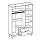 Ντουλάπα Awell Pakoworld Τρίφυλλη Sonoma-Λευκό 153.5X54.5X216Εκ Ντουλάπα Awell Pakoworld Τρίφυλλη Sonoma-Λευκό 153.5X54.5X216Εκ