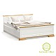 Κρεβάτι Διπλό Jaden Pakoworld Golden Oak-Λευκό Antique 160X200Εκ
