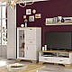 Βιτρίνα Jaden Pakoworld Golden Oak-Λευκό Antique 93,5X39X133Εκ Βιτρίνα Jaden Pakoworld Golden Oak-Λευκό Antique 93,5X39X133Εκ