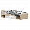Κρεβάτι Με Συρτάρι Letto Pakoworld Σε Oak - Λευκό Απόχρωση 90X200Εκ