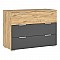 Συρταριέρα Kantri Pakoworld Σε Sonoma - Γκρι Απόχρωση 109X46.8X80.8Εκ