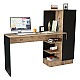 Γραφείο-Ραφιέρα Kary Pakoworld Μαύρο-Oak 152,5X40X120Εκ Γραφείο-Ραφιέρα Kary Pakoworld Μαύρο-Oak 152,5X40X120Εκ