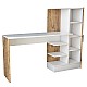 Γραφείο-Ραφιέρα Kary Pakoworld Λευκό-Oak 152,5X40X120Εκ Γραφείο-Ραφιέρα Kary Pakoworld Λευκό-Oak 152,5X40X120Εκ