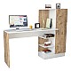 Γραφείο-Ραφιέρα Kary Pakoworld Λευκό-Oak 152,5X40X120Εκ Γραφείο-Ραφιέρα Kary Pakoworld Λευκό-Oak 152,5X40X120Εκ