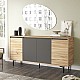 Μπουφές Augusta Pakoworld Oak-Ανθρακί 160X40X78.5Εκ Μπουφές Augusta Pakoworld Oak-Ανθρακί 160X40X78.5Εκ