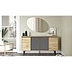 Μπουφές Augusta Pakoworld Oak-Ανθρακί 160X40X78.5Εκ Μπουφές Augusta Pakoworld Oak-Ανθρακί 160X40X78.5Εκ