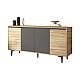 Μπουφές Augusta Pakoworld Oak-Ανθρακί 160X40X78.5Εκ Μπουφές Augusta Pakoworld Oak-Ανθρακί 160X40X78.5Εκ