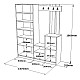 Έπιπλο Εισόδου Doorse Pakoworld Μελαμίνης Ανθρακί-Sonoma 147.5X35X180Εκ Έπιπλο Εισόδου Doorse Pakoworld Μελαμίνης Ανθρακί-Sonoma 147.5X35X180Εκ