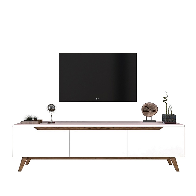 Έπιπλο Τηλεόρασης Kasandra Pakoworld Λευκό-Καρυδί 180X35X48,5Εκ Έπιπλο Τηλεόρασης Kasandra Pakoworld Λευκό-Καρυδί 180X35X48,5Εκ