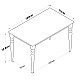 Τραπέζι Rosette Pakoworld Φυσικό-Λευκό 120X70X73.8Εκ