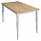 Τραπέζι Rosette Pakoworld Φυσικό-Λευκό 120X70X73.8Εκ