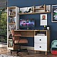 Γραφείο Με Βιβλιοθήκη Goldie Pakoworld Λευκό-Φυσικό 160X50X161.8Εκ Γραφείο Με Βιβλιοθήκη Goldie Pakoworld Λευκό-Φυσικό 160X50X161.8Εκ