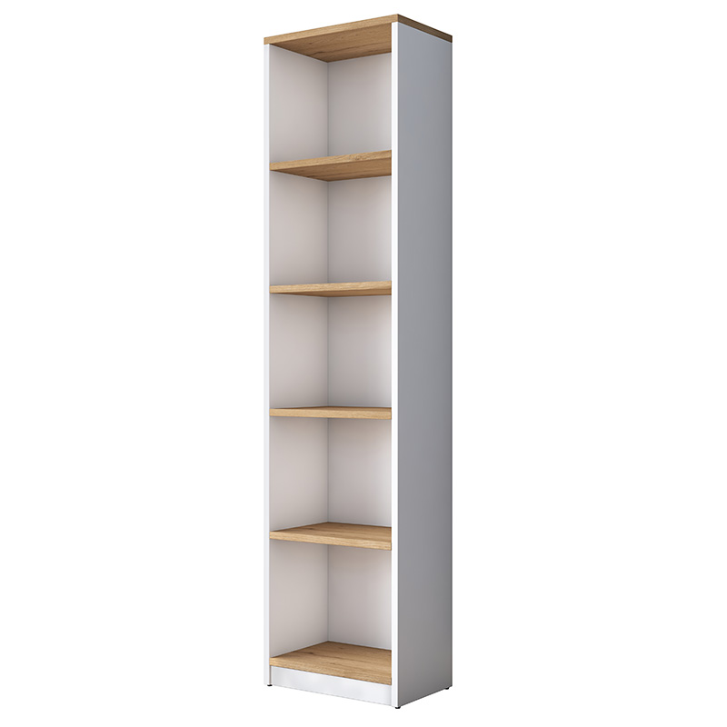 Γραφείο Με Βιβλιοθήκη Goldie Pakoworld Λευκό-Φυσικό 160X50X161.8Εκ Γραφείο Με Βιβλιοθήκη Goldie Pakoworld Λευκό-Φυσικό 160X50X161.8Εκ