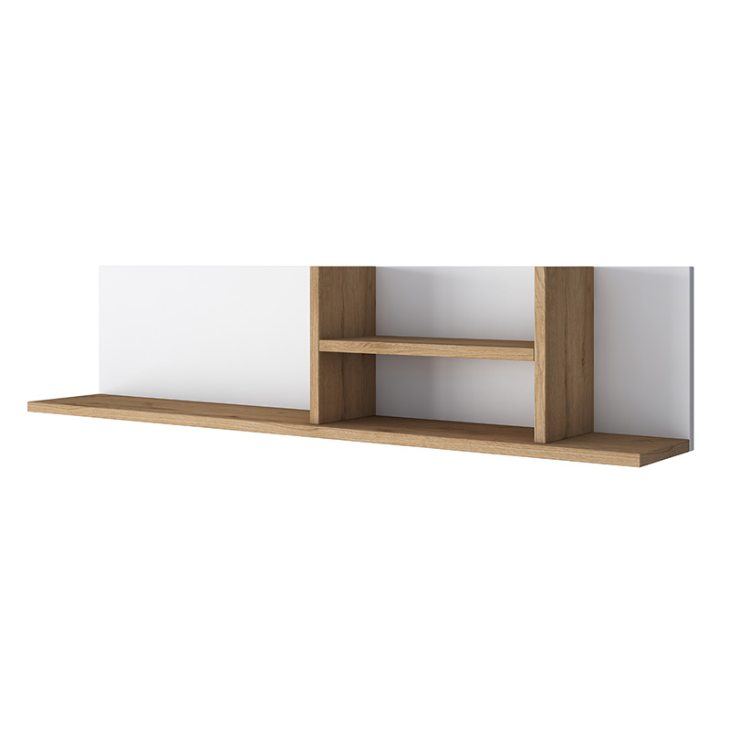 Γραφείο Με Βιβλιοθήκη Goldie Pakoworld Λευκό-Φυσικό 160X50X161.8Εκ Γραφείο Με Βιβλιοθήκη Goldie Pakoworld Λευκό-Φυσικό 160X50X161.8Εκ