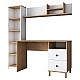 Γραφείο Με Βιβλιοθήκη Goldie Pakoworld Λευκό-Φυσικό 160X50X161.8Εκ Γραφείο Με Βιβλιοθήκη Goldie Pakoworld Λευκό-Φυσικό 160X50X161.8Εκ