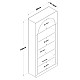 Βιβλιοθήκη Zoel Pakoworld Λευκό Μελαμίνης 80X31.5X180Εκ Βιβλιοθήκη Zoel Pakoworld Λευκό Μελαμίνης 80X31.5X180Εκ