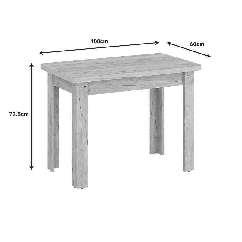 Τραπέζι Celeste Pakoworld Μελαμίνης Σε Oak Απόχρωση 100X60X73.5Εκ Τραπέζι Celeste Pakoworld Μελαμίνης Σε Oak Απόχρωση 100X60X73.5Εκ