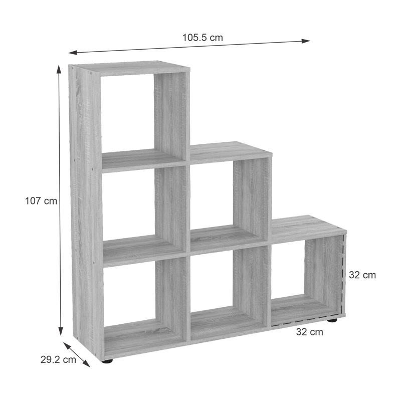 Βιβλιοθήκη Schody Pakoworld Σε Oak Απόχρωση 105.5X29.2X107Εκ Βιβλιοθήκη Schody Pakoworld Σε Oak Απόχρωση 105.5X29.2X107Εκ