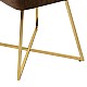 Καρέκλα Elsie Pakoworld Βελούδο Καφέ Antique-Χρυσό Gloss Πόδι