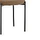 Καρέκλα Crochie Pakoworld Καφέ Μπουκλέ Ύφασμα-Μαύρο Μέταλλο 50X50X77.5Εκ