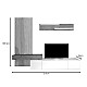 Σύνθετο Σαλονιού Litende Pakoworld Sonoma-Λευκό Μελαμίνης 210X42X199.5Εκ Σύνθετο Σαλονιού Litende Pakoworld Sonoma-Λευκό Μελαμίνης 210X42X199.5Εκ