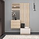 Έπιπλο Εισόδου Halesy Pakoworld Sonoma-Cappuccino 67X35.5X179.3Εκ