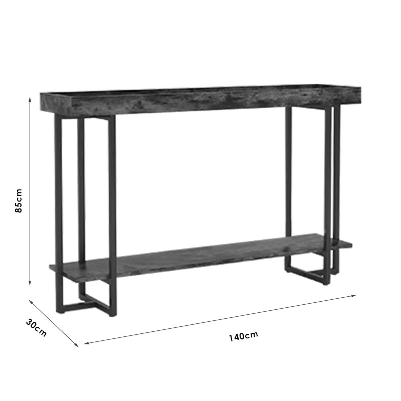 Κονσόλα Nolan Pakoworld Καρυδί-Μαύρο 140X30X85Εκ Κονσόλα Nolan Pakoworld Καρυδί-Μαύρο 140X30X85Εκ