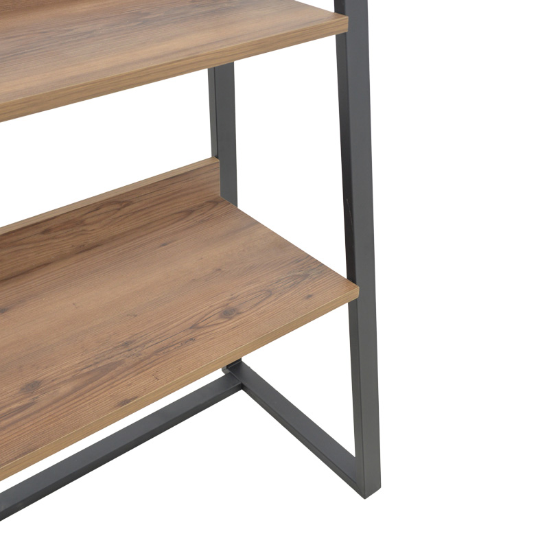 Βιβλιοθήκη Ryder Pakoworld Καρυδί-Μαύρο 75X36X185Εκ Βιβλιοθήκη Ryder Pakoworld Καρυδί-Μαύρο 75X36X185Εκ