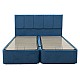 Κρεβάτι Διπλό Cassian Pakoworld Ύφασμα Γαλάζιο 150X200Εκ