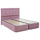 Κρεβάτι Διπλό Kenzie Pakoworld Ύφασμα Ροζ 160X200Εκ