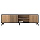 Έπιπλο Τηλεόρασης Flipter Pakoworld Μελαμίνης Sonoma-Μαύρο 180X40X51Εκ Έπιπλο Τηλεόρασης Flipter Pakoworld Μελαμίνης Sonoma-Μαύρο 180X40X51Εκ