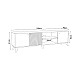 Έπιπλο Τηλεόρασης Flipter Pakoworld Μελαμίνης Sonoma-Μαύρο 180X40X51Εκ Έπιπλο Τηλεόρασης Flipter Pakoworld Μελαμίνης Sonoma-Μαύρο 180X40X51Εκ
