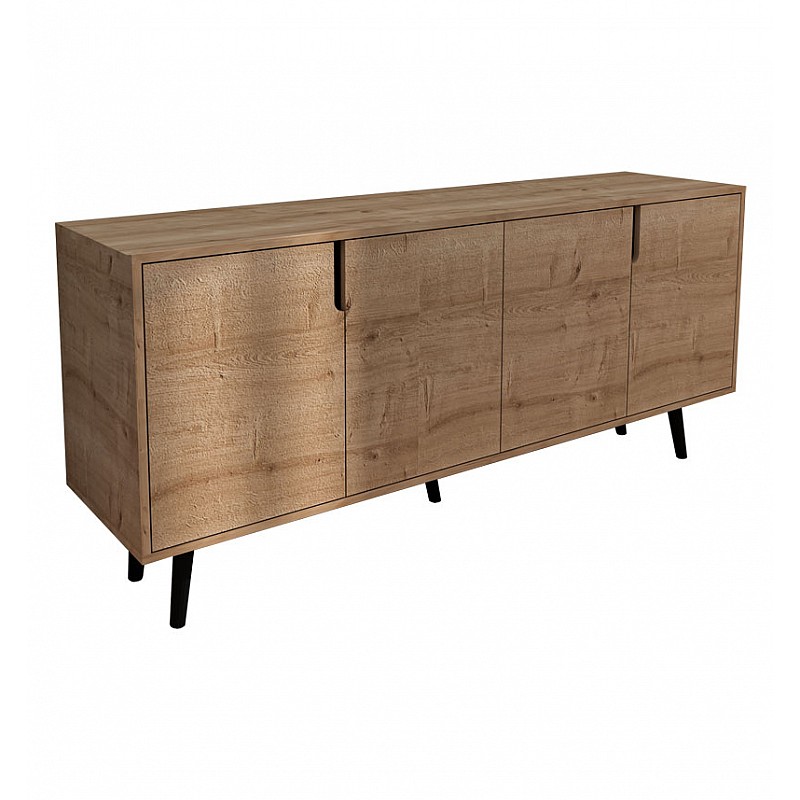 Μπουφές Sennan Pakoworld Μελαμίνης Oak 180X45X80Εκ