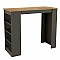 Τραπέζι Μπαρ Birma Pakoworld Σε Oak-Ανθρακί Απόχρωση 120X51.5X102Εκ