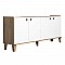Μπουφές Lethak Pakoworld Σε Oak-Λευκή Απόχρωση 180X41X78Εκ