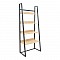 Βιβλιοθήκη Ryder Pakoworld Σε Oak-Μαύρη Απόχρωση 75X36X185Εκ
