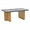 Τραπέζι Beca Pakoworld Σε Oak-Μαύρο Απόχρωση 100X60X42Εκ