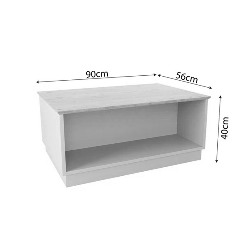 Τραπέζι Monik Pakoworld Σε Oak-Ανοιχτό Γκρι Απόχρωση 90X56X40Εκ Τραπέζι Monik Pakoworld Σε Oak-Ανοιχτό Γκρι Απόχρωση 90X56X40Εκ