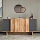 Μπουφές Aramos Pakoworld Σε Ανθρακί - Oak Απόχρωση 180X45X80Εκ Μπουφές Aramos Pakoworld Σε Ανθρακί - Oak Απόχρωση 180X45X80Εκ