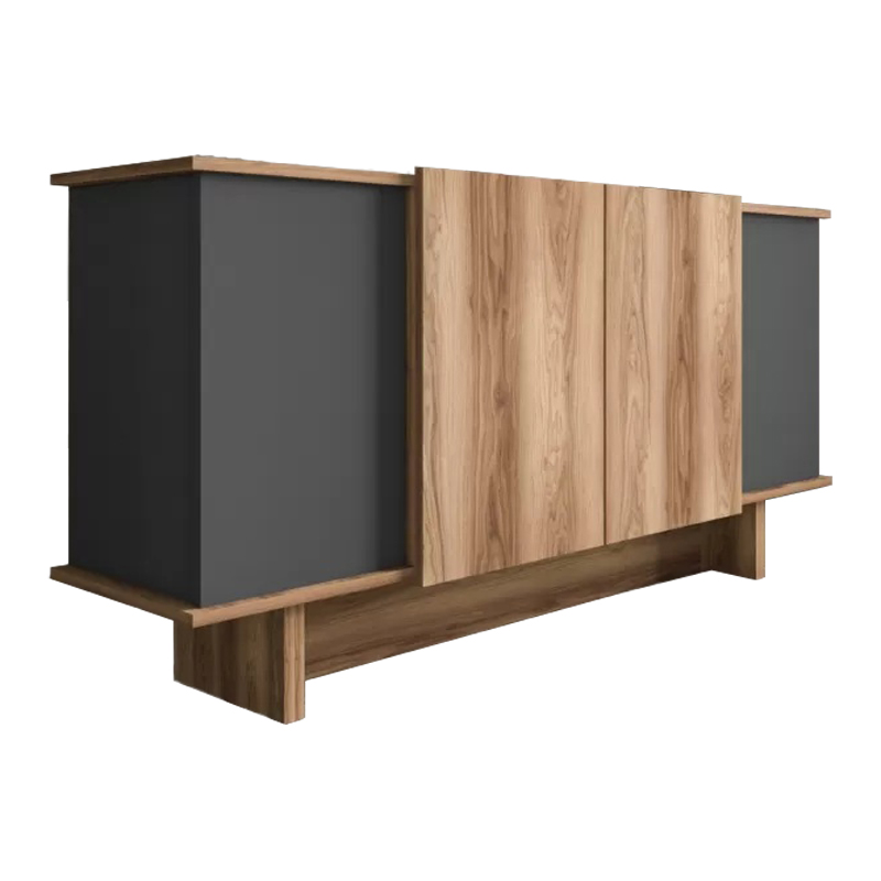Μπουφές Aramos Pakoworld Σε Ανθρακί - Oak Απόχρωση 180X45X80Εκ