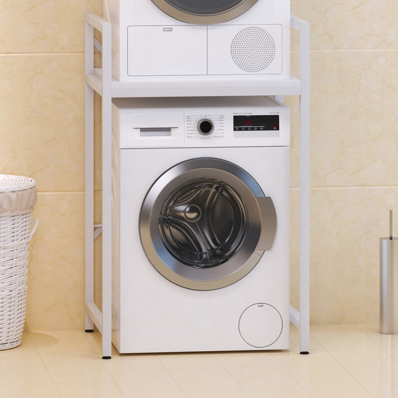 Ραφιέρα Στήριξης Πλυντηρίου - Στεγνωτηρίου Delavar Pakoworld Μέταλλο Λευκό 72X60X116Εκ