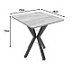 Τραπέζι Arenya Pakoworld Μαύρο Εφε Μαρμάρου- Μαύρα Μεταλλικά Πόδια 70X70X72Εκ
