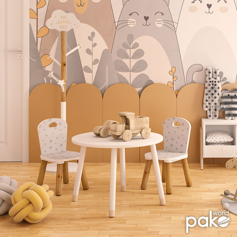 Παιδικό Τραπεζάκι Playful Pakoworld Λευκό-Φυσικό Φ60X43,5Εκ Παιδικό Τραπεζάκι Playful Pakoworld Λευκό-Φυσικό Φ60X43,5Εκ