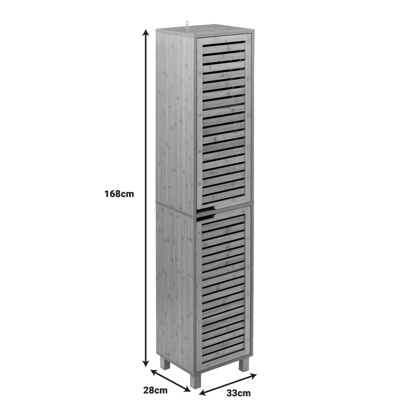 Ντουλάπι-Στήλη Τοίχου Sicela Pakoworld Σε Φυσική Απόχρωση 33X28X168Εκ